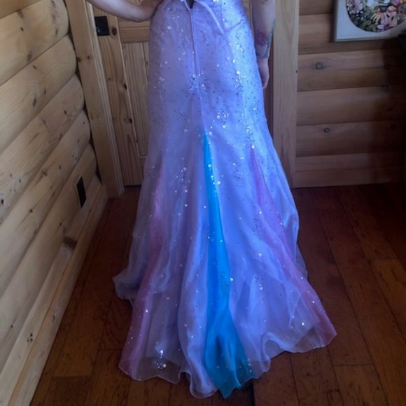 Mori Lee Prom/Grad dress with rainbow tail - Picture 2 of 6
